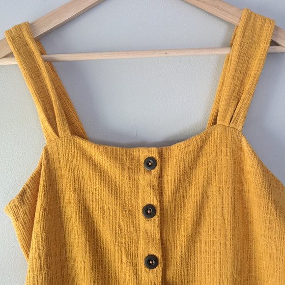 Madewell | Front Tank Dress Mustard - Picture 2 of 6